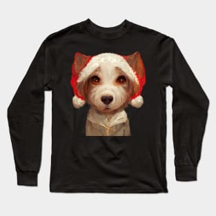 Sad Dog At Christmas Long Sleeve T-Shirt